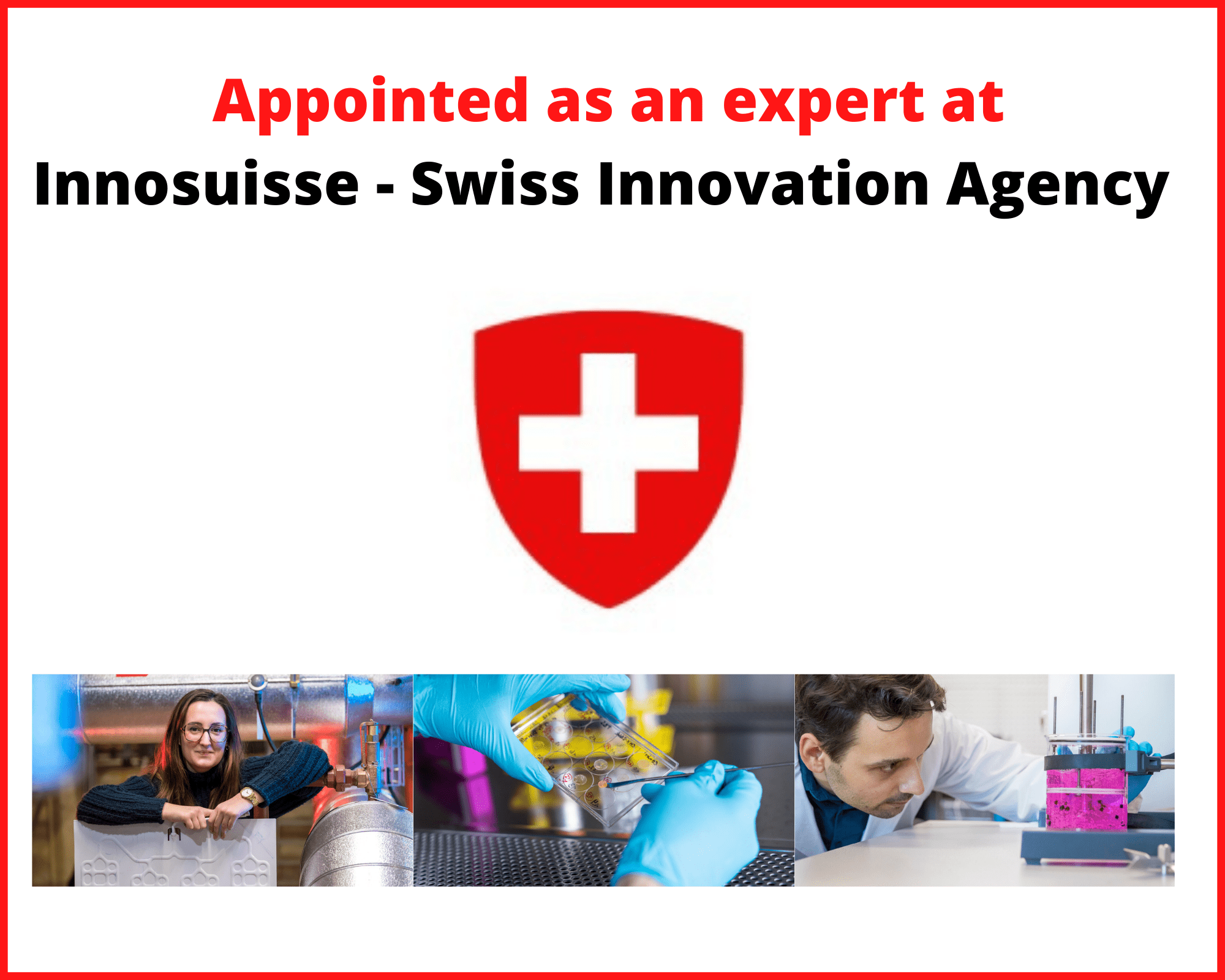 Stéphane Roecker is appointed expert at Innosuisse – Swiss Innovation Agency