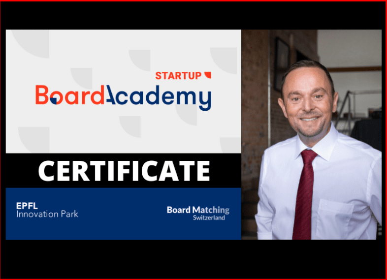 Certified Board member for startups in Switzerland