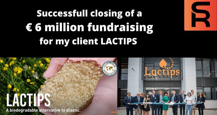 Fundraising round of over € 6 million for my client LACTIPS
